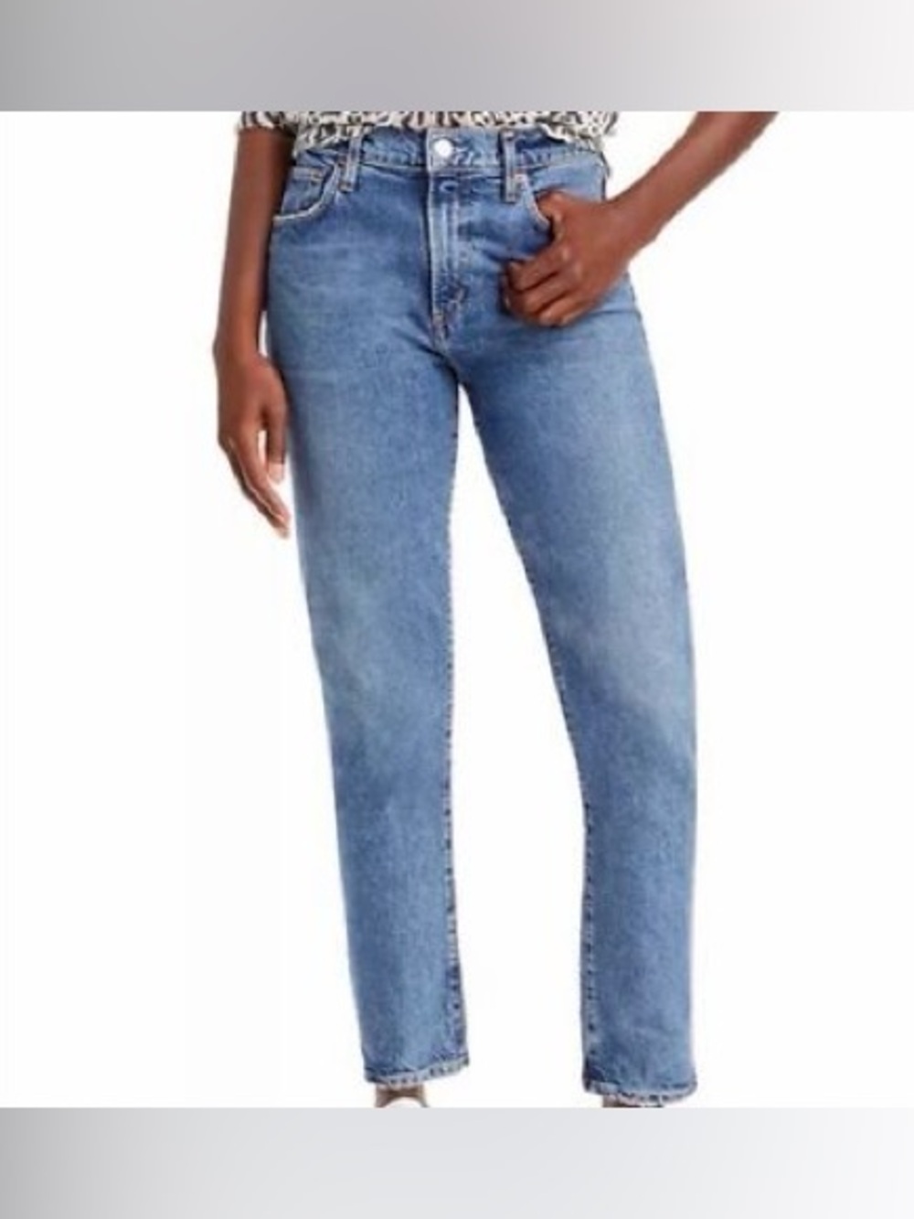 AGOLDE 34 Toni Mid Rise Straight Jeans